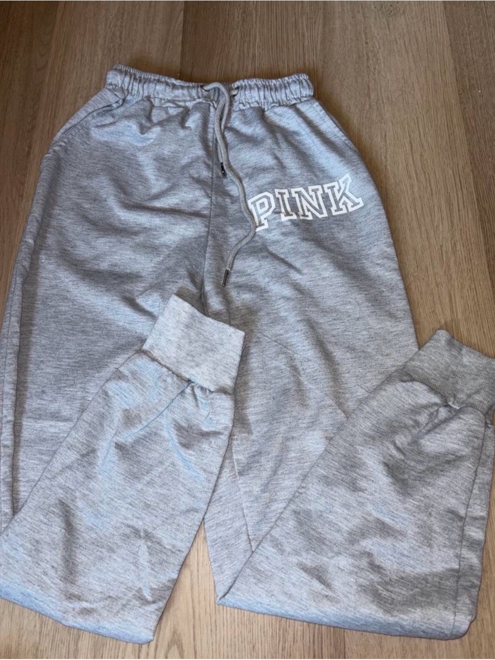 PINK Victoria's Secret Gray Girls' Fleece Jogger Pajama Pants